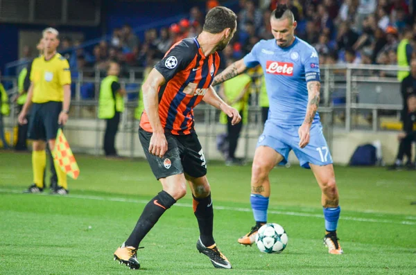 Futbolcu sırasında Uefa Şampiyonlar Ligi maç Shakhtar Rakip Ssc Napoli arasında