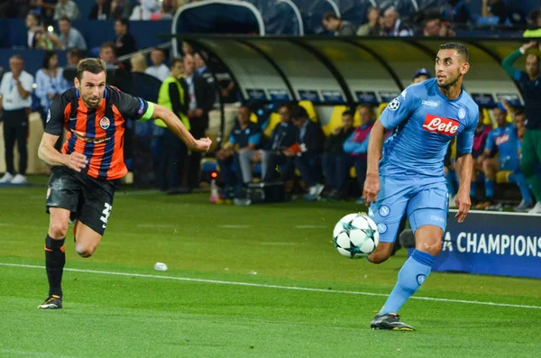 Futbolcu sırasında Uefa Şampiyonlar Ligi maç Shakhtar Rakip Ssc Napoli arasında