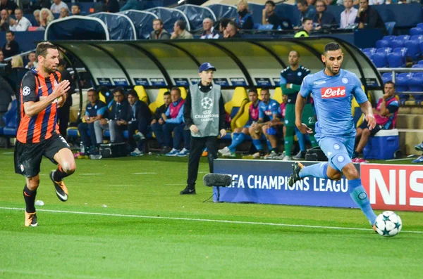 Az Uefa Bajnokok Ligája-labdarúgó-mérkőzés között Sahtar Donyeck vs Ssc Napoli — Stock Fotó