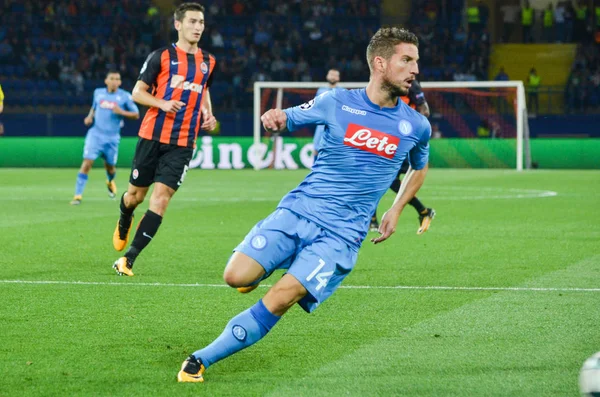 Futbolcu sırasında Uefa Şampiyonlar Ligi maç Shakhtar Rakip Ssc Napoli arasında