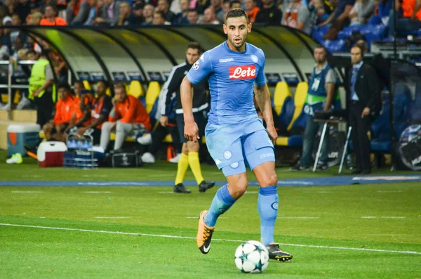 Futbolcu sırasında Uefa Şampiyonlar Ligi maç Shakhtar Rakip Ssc Napoli arasında