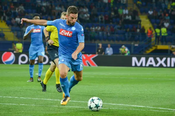 Futbolcu sırasında Uefa Şampiyonlar Ligi maç Shakhtar Rakip Ssc Napoli arasında