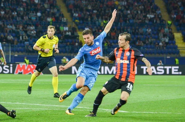 Futbolcu sırasında Uefa Şampiyonlar Ligi maç Shakhtar Rakip Ssc Napoli arasında