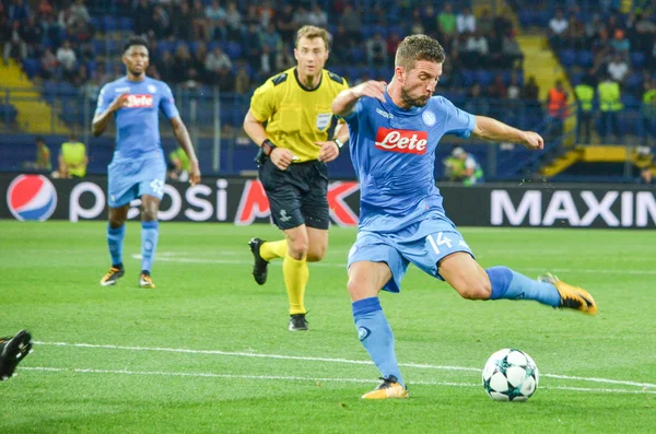 Futbolcu sırasında Uefa Şampiyonlar Ligi maç Shakhtar Rakip Ssc Napoli arasında