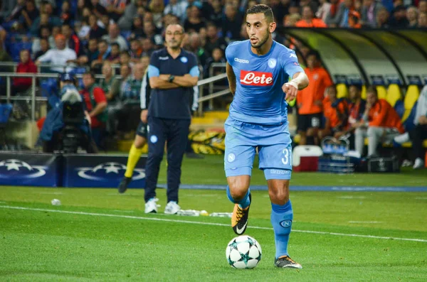 Futbolcu sırasında Uefa Şampiyonlar Ligi maç Shakhtar Rakip Ssc Napoli arasında