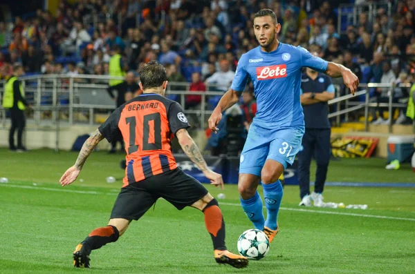 Futbolcu sırasında Uefa Şampiyonlar Ligi maç Shakhtar Rakip Ssc Napoli arasında
