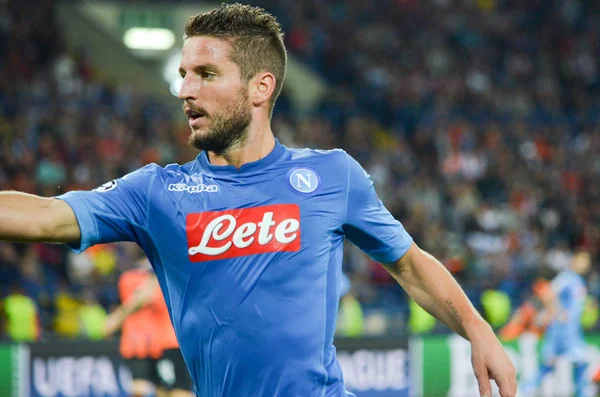 Futbolcu sırasında Uefa Şampiyonlar Ligi maç Shakhtar Rakip Ssc Napoli arasında