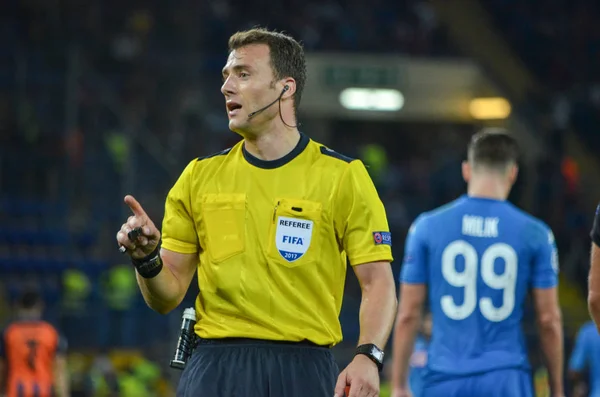 Futbolcu sırasında Uefa Şampiyonlar Ligi maç Shakhtar Rakip Ssc Napoli arasında