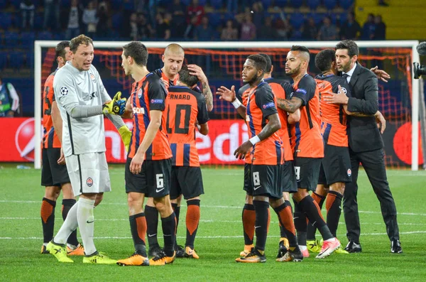 Kharkiv, Ukrayna - 13 Eylül 2017: Futbolcu Shakhtar Rakip Ssc Napoli, Ukrayna arasında Uefa Şampiyonlar Ligi maç sırasında