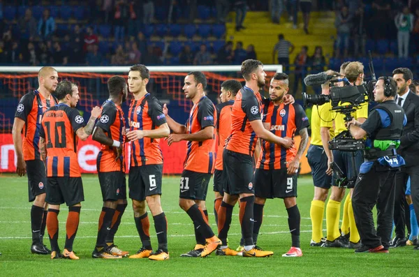 Kharkiv, Ukrayna - 13 Eylül 2017: Futbolcu Shakhtar Rakip Ssc Napoli, Ukrayna arasında Uefa Şampiyonlar Ligi maç sırasında