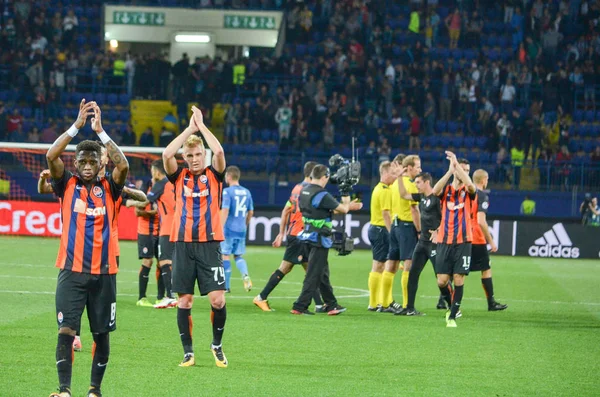 Kharkiv, Ukrayna - 13 Eylül 2017: Futbolcu Shakhtar Rakip Ssc Napoli, Ukrayna arasında Uefa Şampiyonlar Ligi maç sırasında