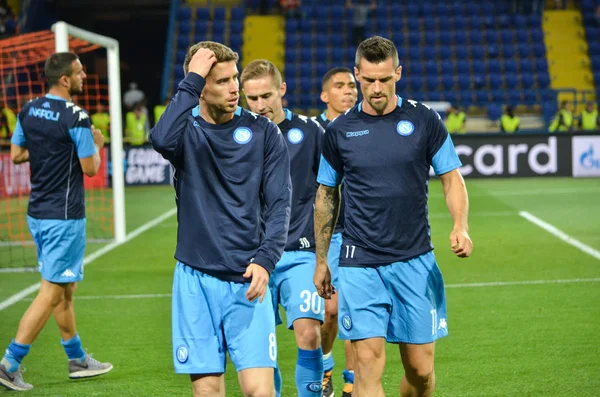Kharkiv, Ukrayna - 13 Eylül 2017: Futbolcu Shakhtar Rakip Ssc Napoli, Ukrayna arasında Uefa Şampiyonlar Ligi maç sırasında