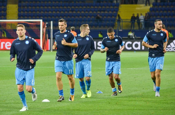 Kharkiv, Ukrayna - 13 Eylül 2017: Futbolcu Shakhtar Rakip Ssc Napoli, Ukrayna arasında Uefa Şampiyonlar Ligi maç sırasında