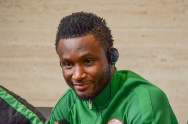 Krasnodar, Rusya - 14 Kasım 2017: John Mikel Obi sırasında bir f