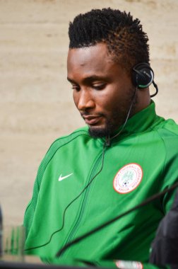 Krasnodar, Rusya - 14 Kasım 2017: John Mikel Obi sırasında bir f