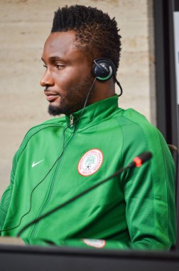 Krasnodar, Rusya - 14 Kasım 2017: John Mikel Obi sırasında bir f
