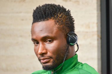 Krasnodar, Rusya - 14 Kasım 2017: John Mikel Obi sırasında bir f