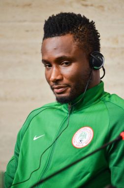 Krasnodar, Rusya - 14 Kasım 2017: John Mikel Obi sırasında bir f