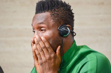 Krasnodar, Rusya - 14 Kasım 2017: John Mikel Obi sırasında bir f