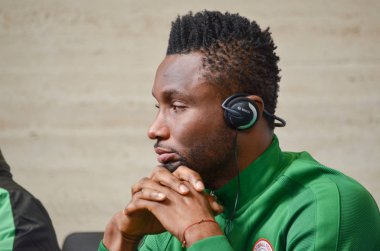 Krasnodar, Rusya - 14 Kasım 2017: John Mikel Obi sırasında bir f