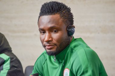 Krasnodar, Rusya - 14 Kasım 2017: John Mikel Obi sırasında bir f