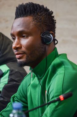 Krasnodar, Rusya - 14 Kasım 2017: John Mikel Obi sırasında bir f
