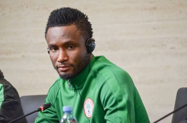 Krasnodar, Rusya - 14 Kasım 2017: John Mikel Obi sırasında bir f