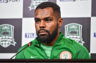 Krasnodar, Rusya - 14 Kasım 2017: Bryan Idowu basarak