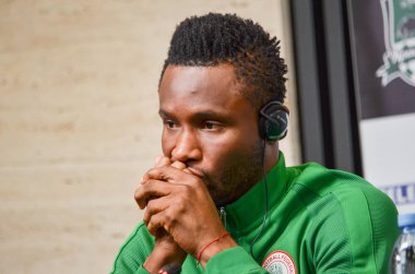 Krasnodar, Rusya - 14 Kasım 2017: John Mikel Obi sırasında bir f