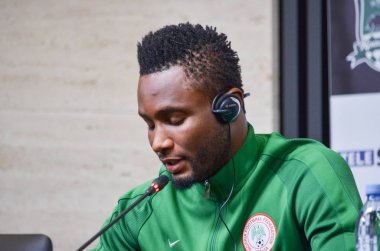 Krasnodar, Rusya - 14 Kasım 2017: John Mikel Obi sırasında bir f