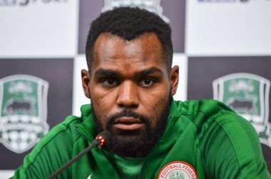 Krasnodar, Rusya - 14 Kasım 2017: Bryan Idowu basarak