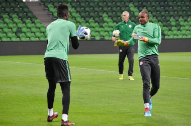 Krasnodar, Rusya - 14 Kasım 2017: Eğitim futbol oyun