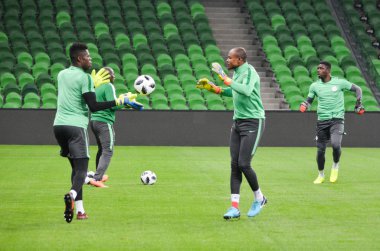 Krasnodar, Rusya - 14 Kasım 2017: Eğitim futbol oyun