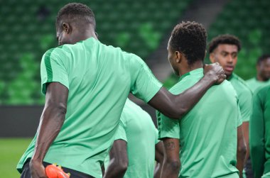 Krasnodar, Rusya - 14 Kasım 2017: Eğitim futbol oyun