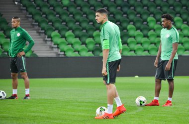 Krasnodar, Rusya - 14 Kasım 2017: Eğitim futbol oyun