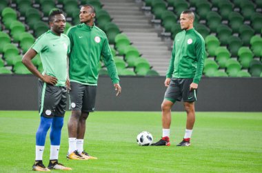 Krasnodar, Rusya - 14 Kasım 2017: Eğitim futbol oyun