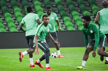 Krasnodar, Rusya - 14 Kasım 2017: Eğitim futbol oyun