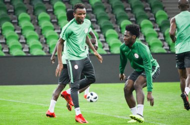 Krasnodar, Rusya - 14 Kasım 2017: Eğitim futbol oyun