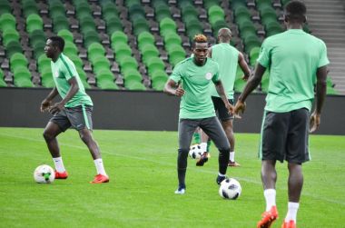 Krasnodar, Rusya - 14 Kasım 2017: Eğitim futbol oyun