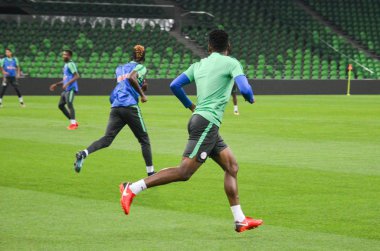 Krasnodar, Rusya - 14 Kasım 2017: Eğitim futbol oyun