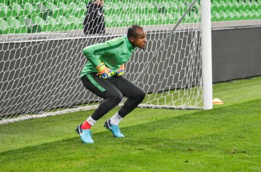 Krasnodar, Rusya - 14 Kasım 2017: Eğitim futbol oyun