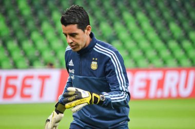 Krasnodar, Rusya - 14 Kasım 2017: Agustin Marchesin sırasında 