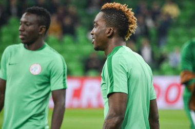 Krasnodar, Rusya - 14 Kasım 2017: Futbolcu sırasında bir 