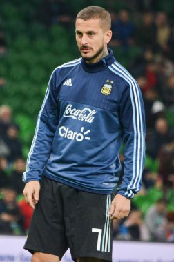 Krasnodar, Rusya - 14 Kasım 2017: Dario Benedetto sırasında bir 