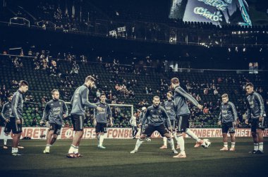 Krasnodar, Rusya - 14 Kasım 2017: Eğitim futbol oyun