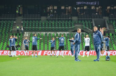 Krasnodar, Rusya - 14 Kasım 2017: Eğitim futbol oyun