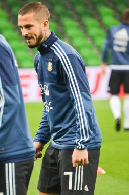 Krasnodar, Rusya - 14 Kasım 2017: Futbolcu sırasında bir 