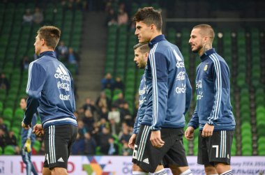 Krasnodar, Rusya - 14 Kasım 2017: Dario Benedetto (R) durin