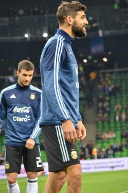 Krasnodar, Rusya - 14 Kasım 2017: Futbolcu sırasında bir 