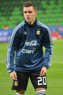 Krasnodar, Rusya - 14 Kasım 2017: Giovani Lo Celso sırasında bir